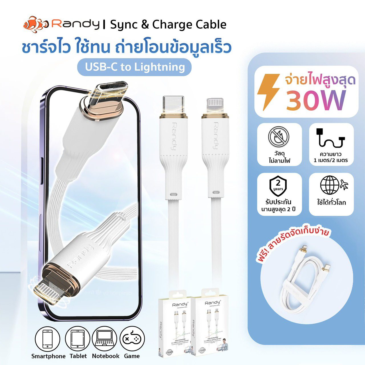 S__25780252_0 สายชาร์จ Type-C to Lightning